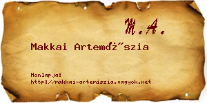 Makkai Artemíszia névjegykártya